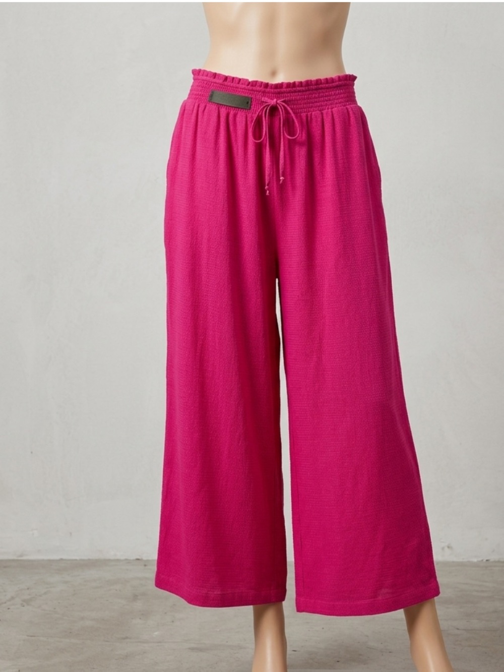 Beldini High Waisted Wide Leg Cropped Pants Size 2X